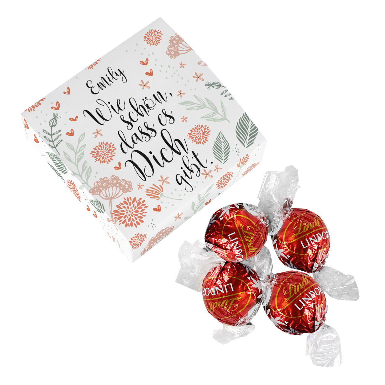 Dankeschön Geschenk Lindor Kugeln mit Text personalisiert