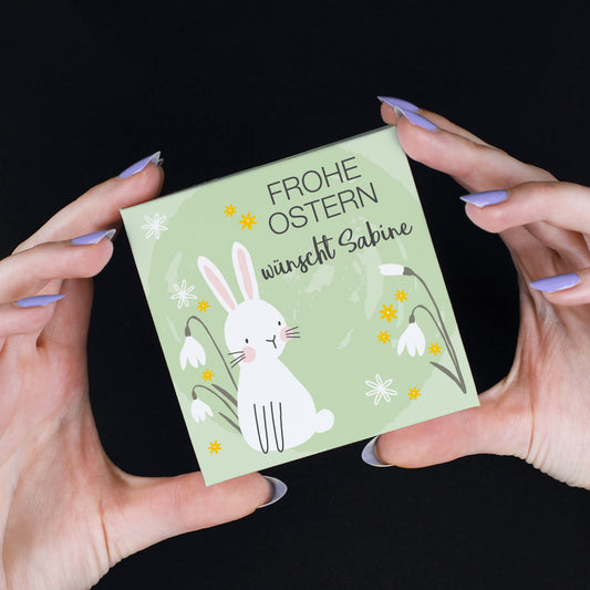 Frohe Ostern Motiv mit Name personalisiert