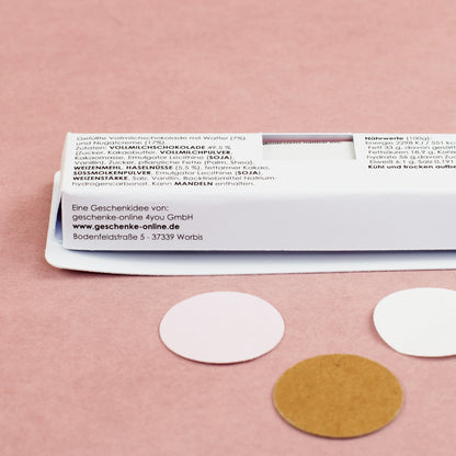 Verpackung mit sichtbarem Schokoriegel und Nährwertinformationen
