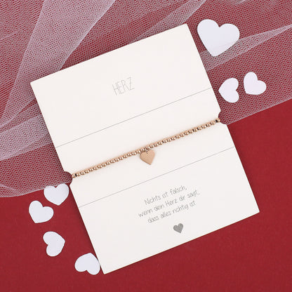 Herzarmband in Verpackungsinnerem - Liebe muss echt sein