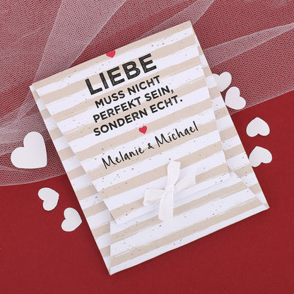 Verpackung für Herzarmband - Liebe muss echt sein