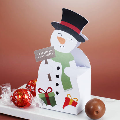 Schneemann Verpackung mit Lindor Füllung