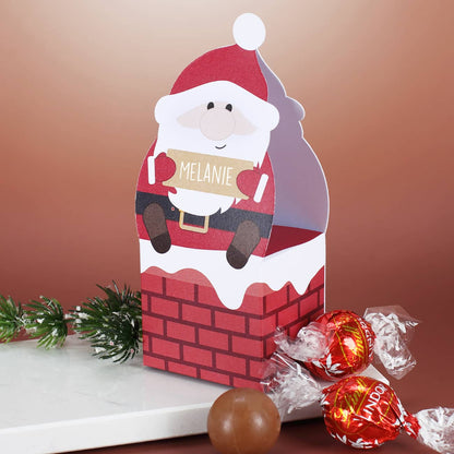 Weihnachtsmann Faltschachtel mit Lindorkugel Füllung
