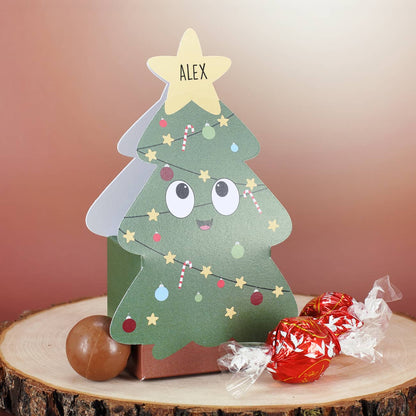 Tannenbaum Verpackung mit 3 Lindor Kugeln