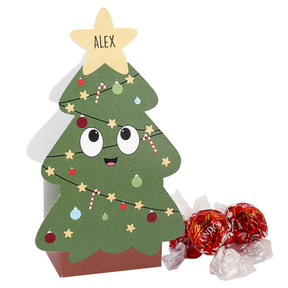 Tannenbaum Schachtel mit 3 Lindor Kugeln