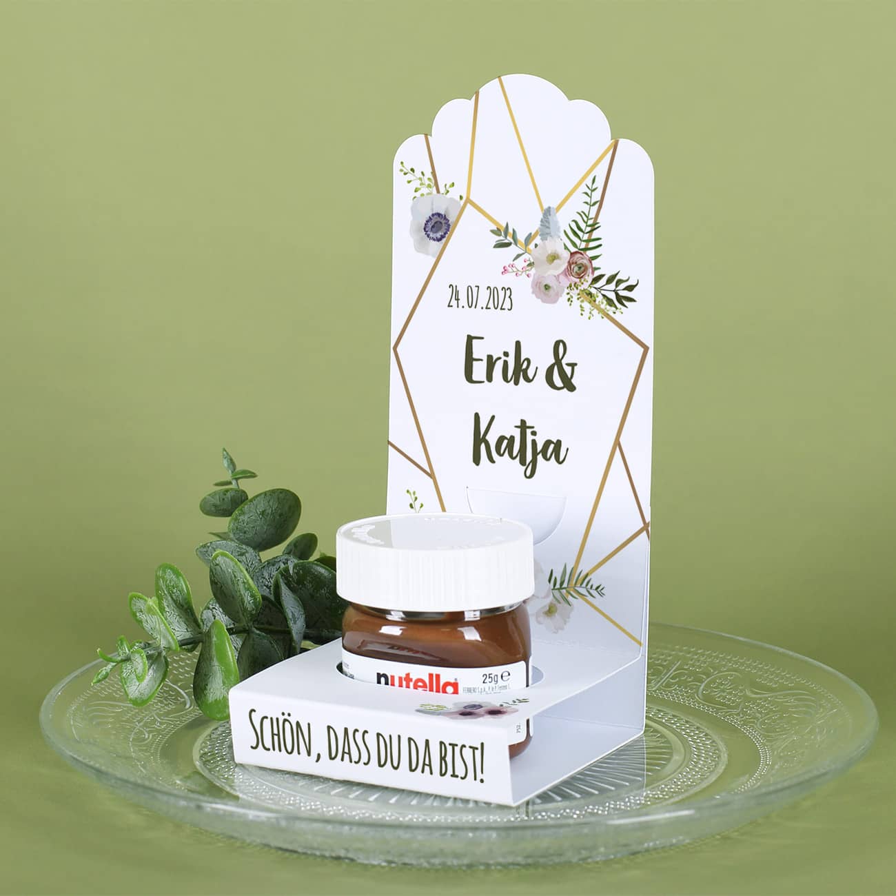 DIY-Faltaufsteller mit Ihren Wunschangaben bedruckt ideal für kleine Gastgeschenke