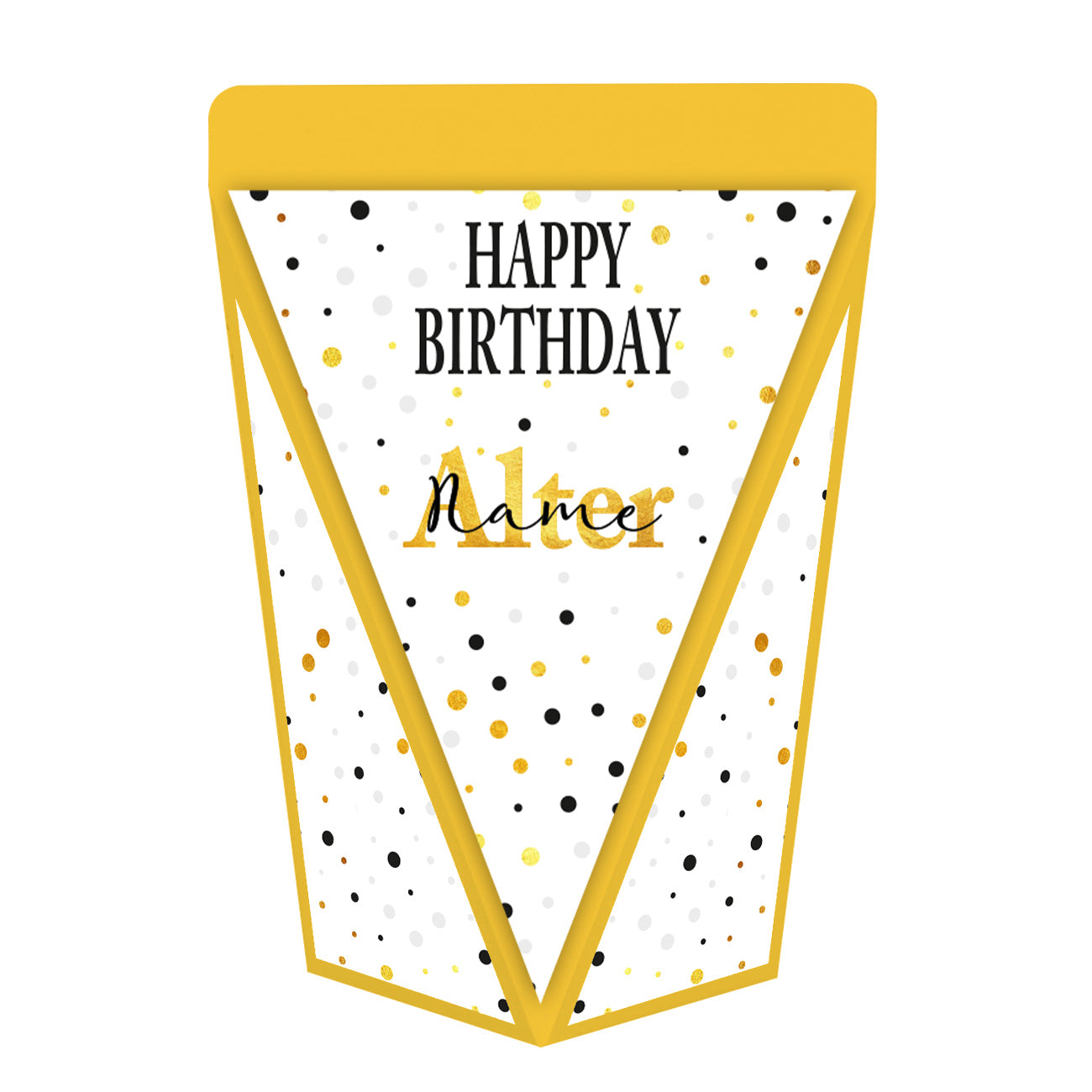 Geschenktüte mit Name, Alter und Text zum Geburtstag personalisiert
