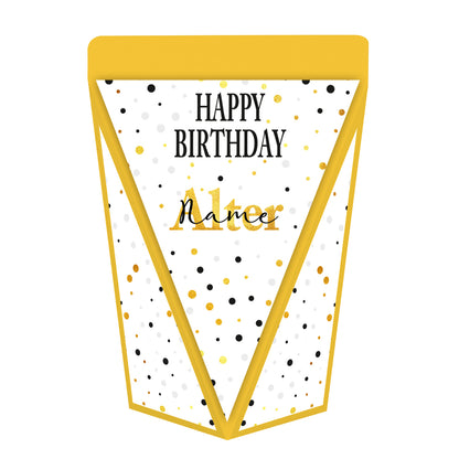 Geschenktüte mit Name, Alter und Text zum Geburtstag personalisiert
