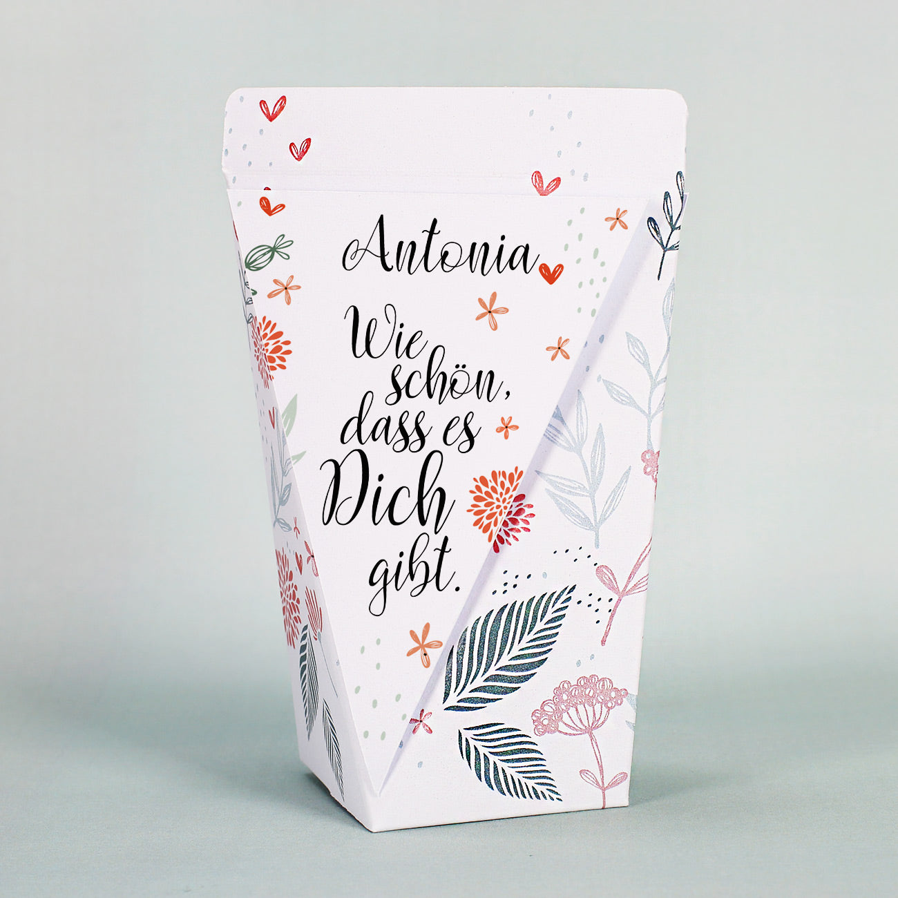 Geschenktüte als Dankeschön mit Name personalisiert