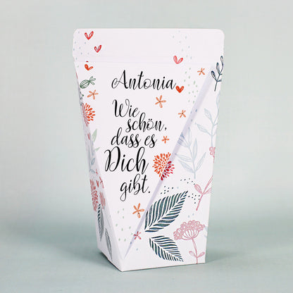 Geschenktüte als Dankeschön mit Name personalisiert