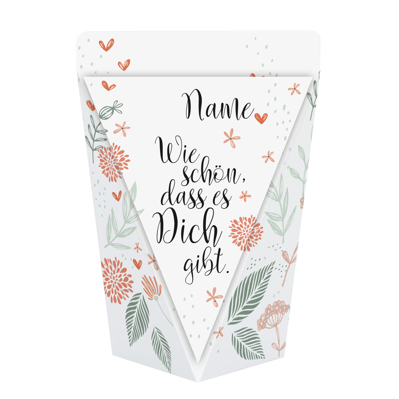 Süßes Dankeschön Geschenk mit liebevollem Design und Name bedruckt