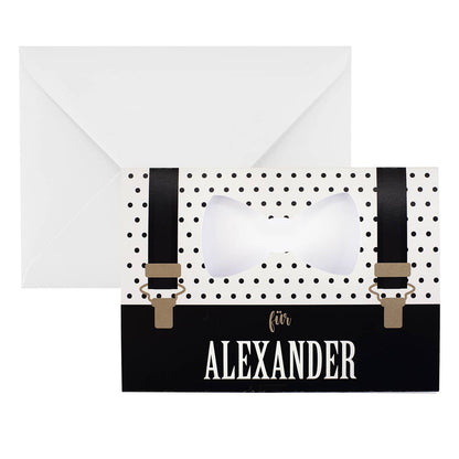 Klappkarte mit Umschlag bedruckt mit Name