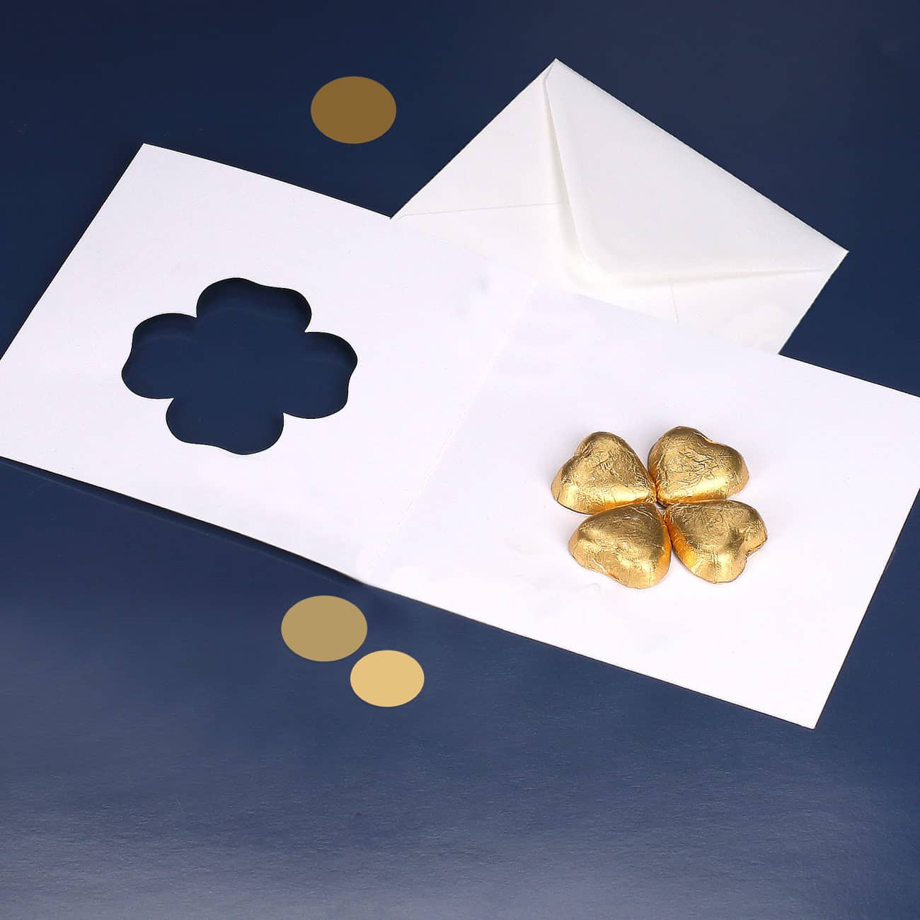 Abi Glückwunschkarte mit Lindt Schokoladen-Kleeblatt