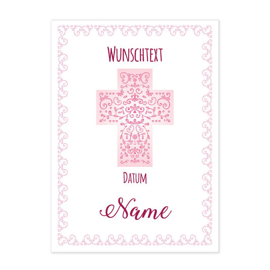 Tolle Klappkarte für kirchliche Feste mit Ihren Wunschangaben bedruckt