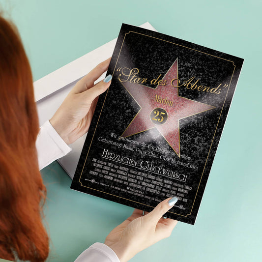 Besondere Geburtstagskarte im A4 Format mit Personalisierung