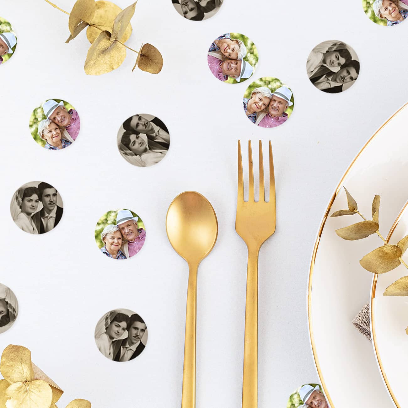 Persönliche Dekoration zur Goldenen Hochzeit