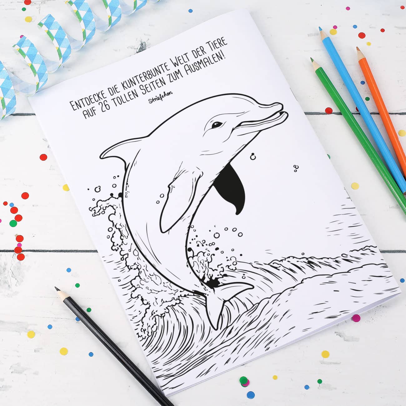 Tierisches Malbuch von Striefchen® als schöne Geschenkidee zum Geburtstag