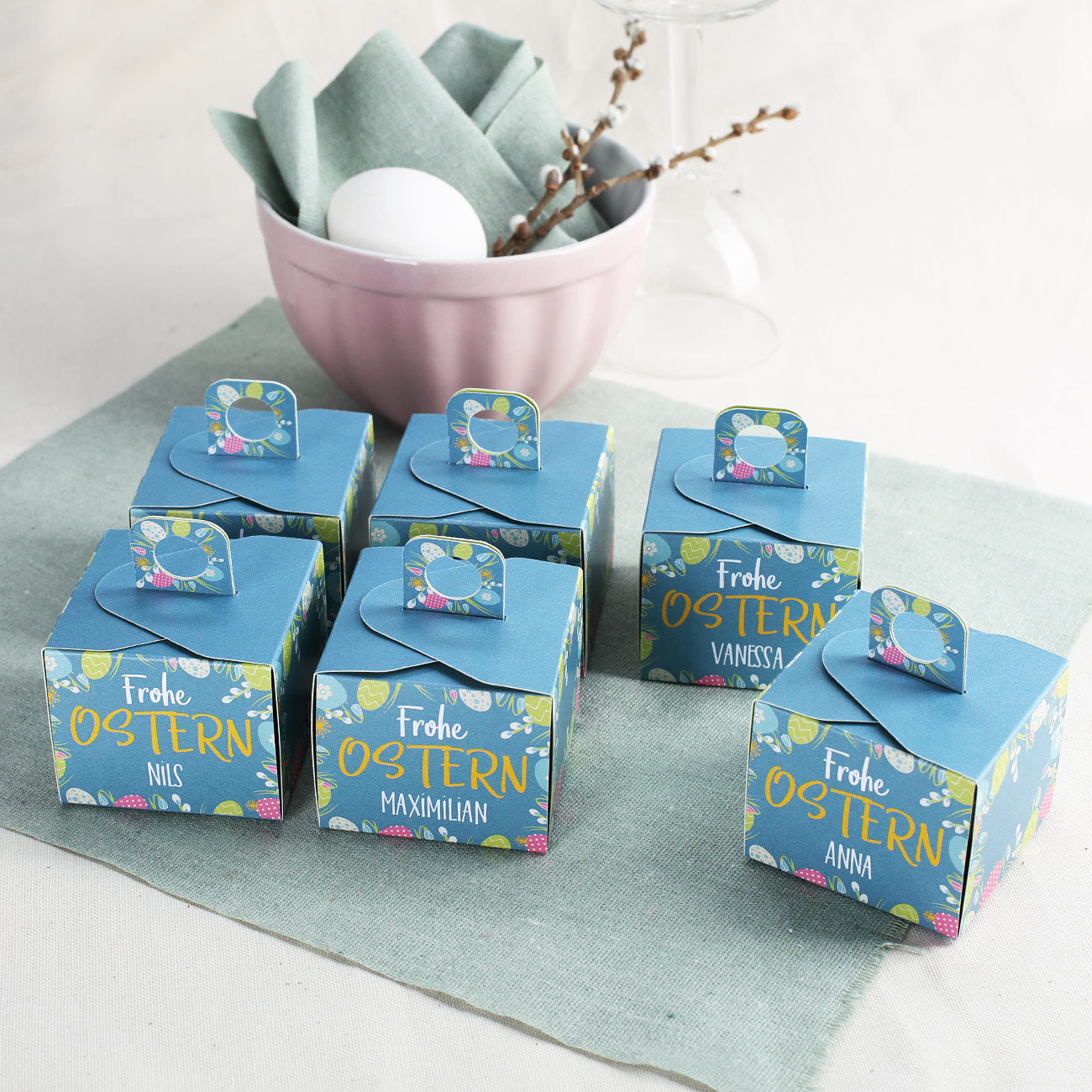 im vorteilhaften 6er Set mit jeweils einem Wunschnamen