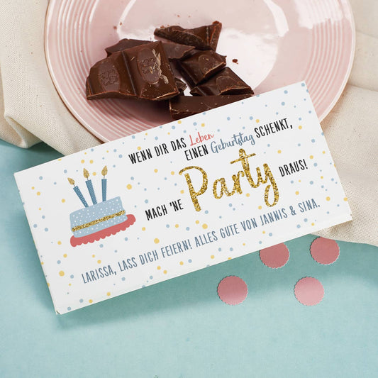 Schokolade zum Geburtstag ...mach 'ne Party draus, 100 g