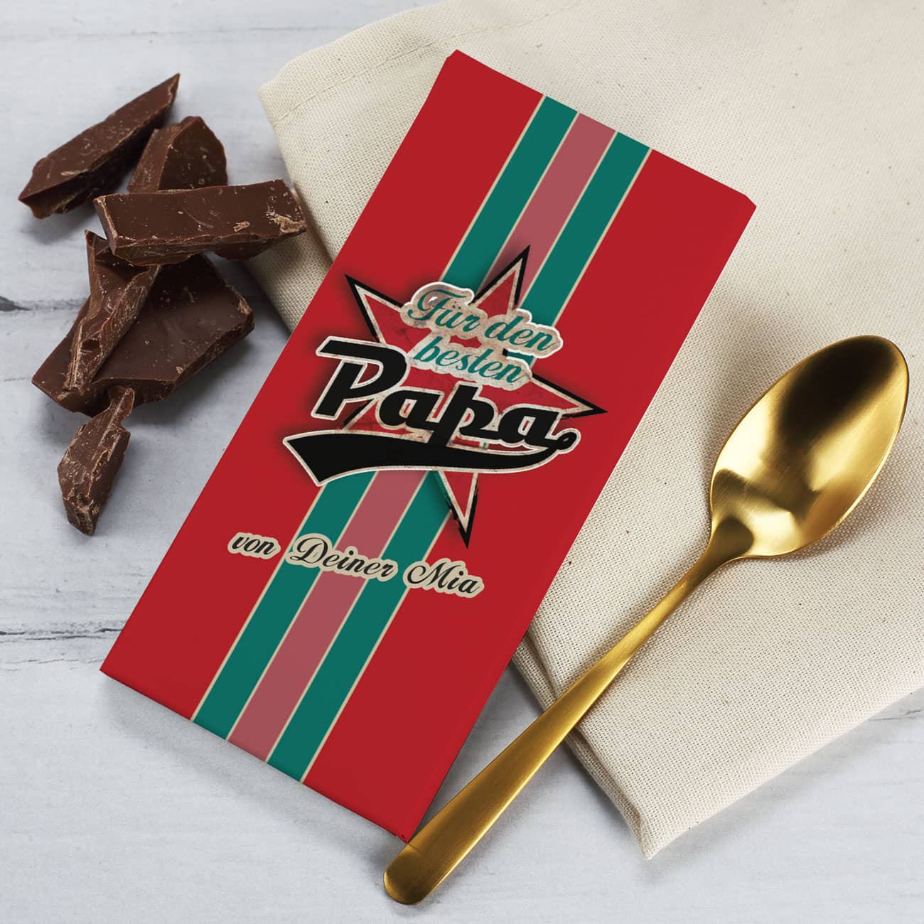 100g leckere Schokolade für den besten Papa