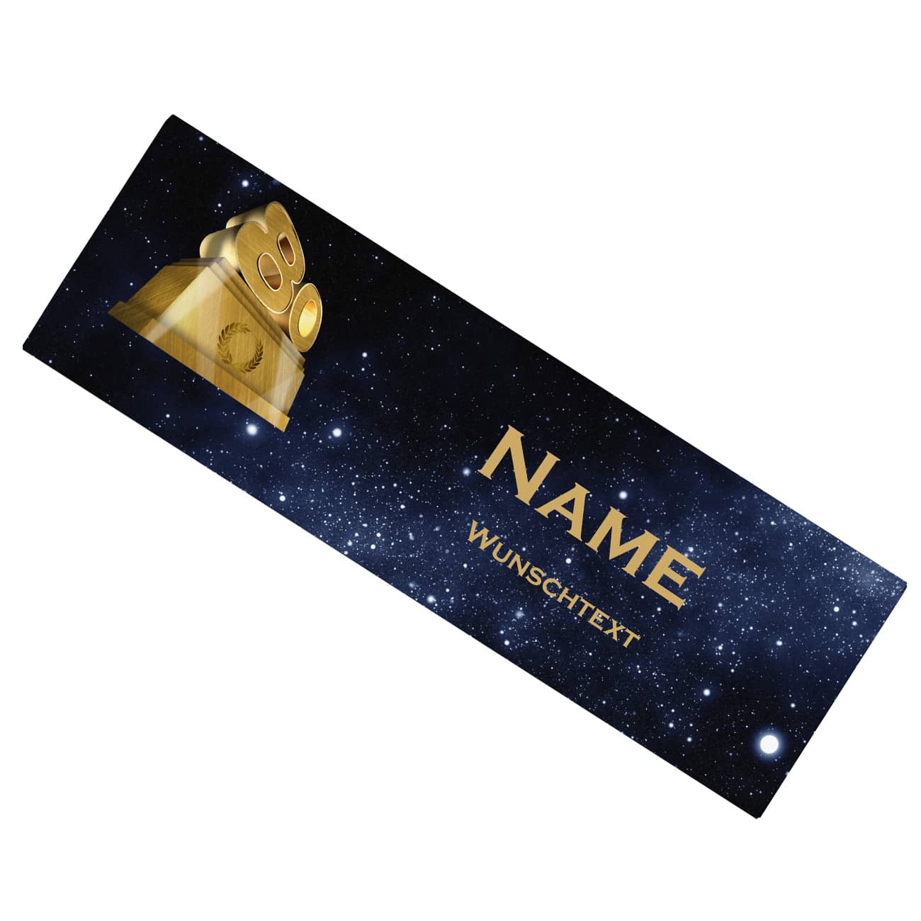 Persönlichen Schokolade zum 80. Geburtstag mit Name und Wunschtext 