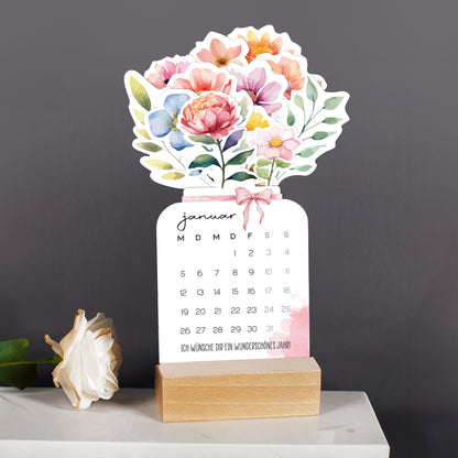 Für jeden Monat eine Blume im Watercolor-Stil