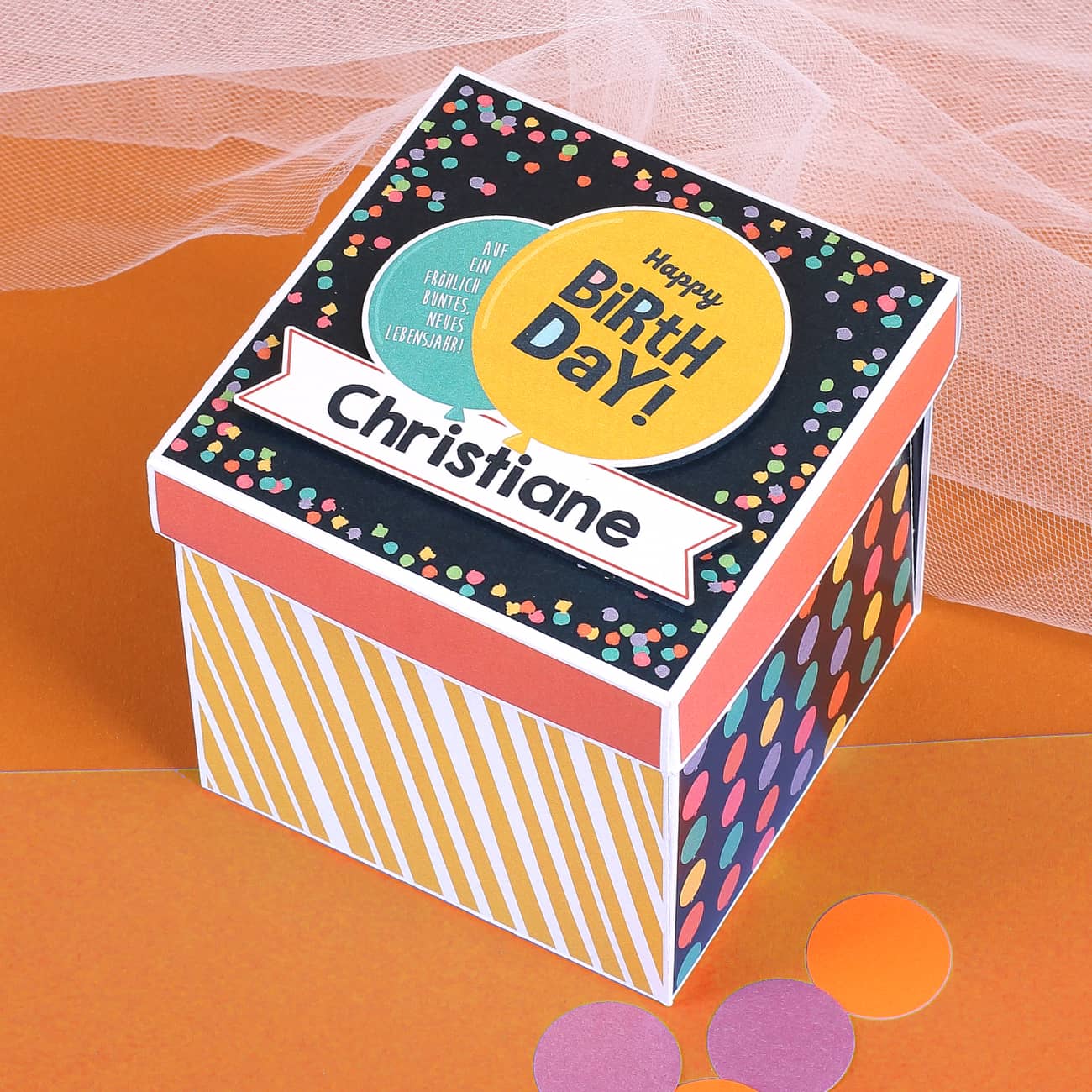 Happy Birthday - Überraschungsbox zum Geburtstag Explosionsbox