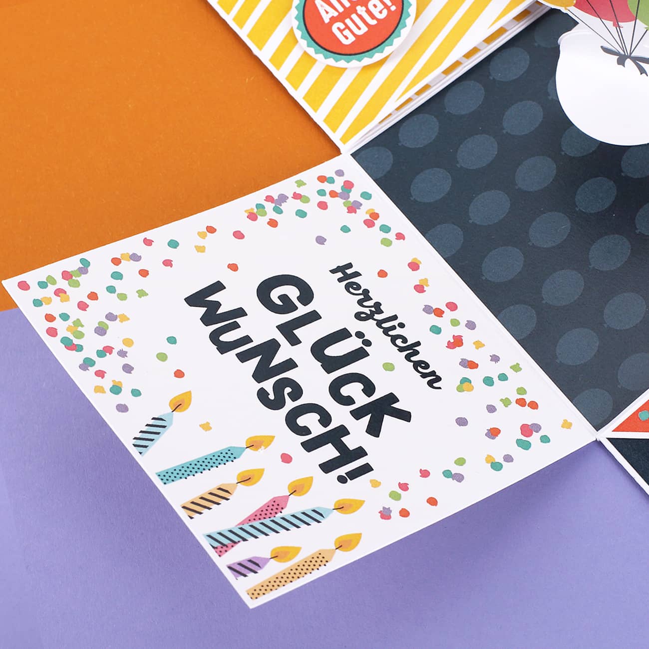 Explosionsbox zum Geburtstag - Detail