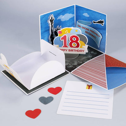 Überraschungsbox mit Name zum 18. Geburtstag