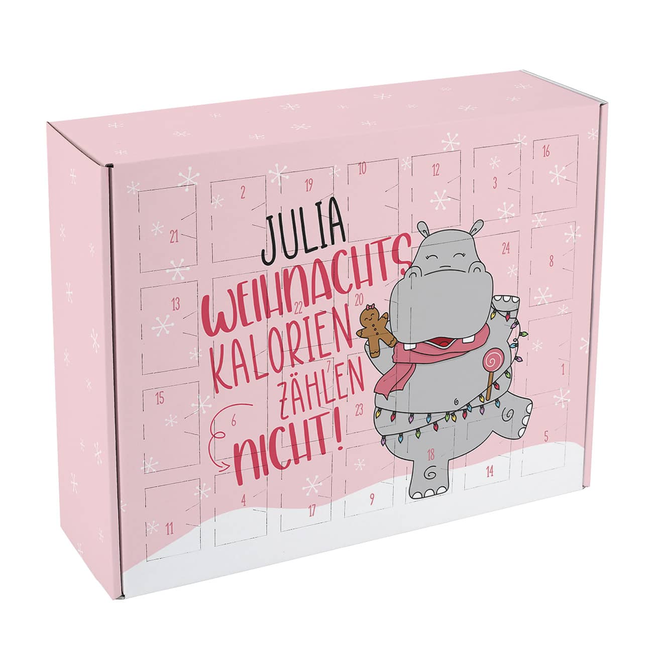 Adventskalender mit Name nach Wunsch