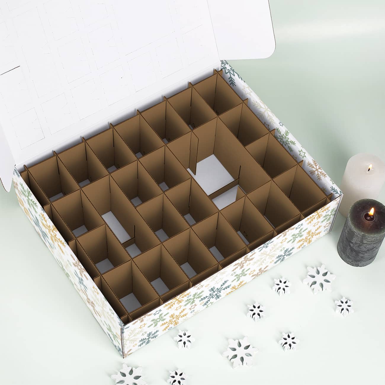 Adventskalender zum Befüllen mit zwei Fotos und Ihren Wunschtexten