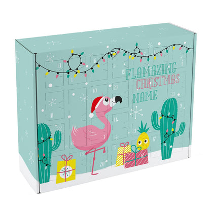 Flamingo Adventskalender zum selber Füllen mit Ihrem Namen