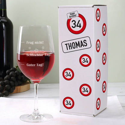 Stimmungsglas mit Verkehrszeichen Geschenkbox