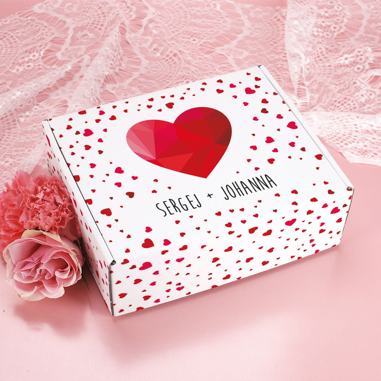 Romantische Box mit Ihrem persönlichen Wunschtext