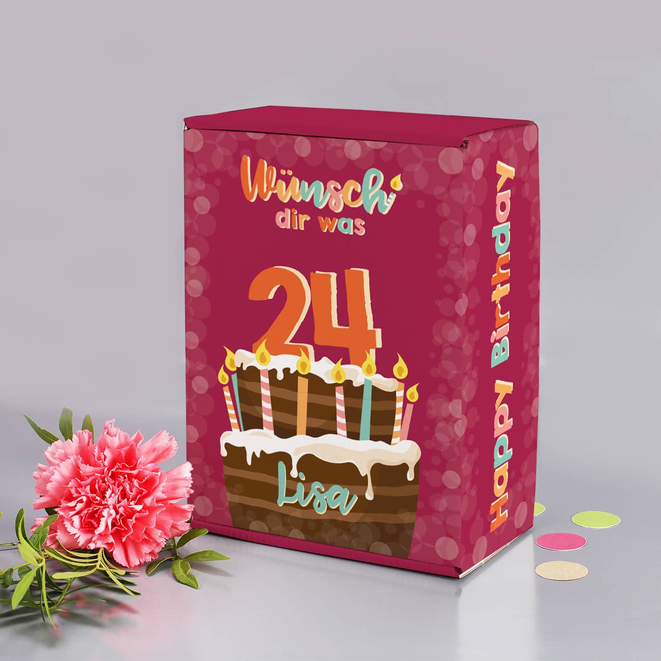 Tolle Box als Geschenkkarton zum Geburtstagsfest