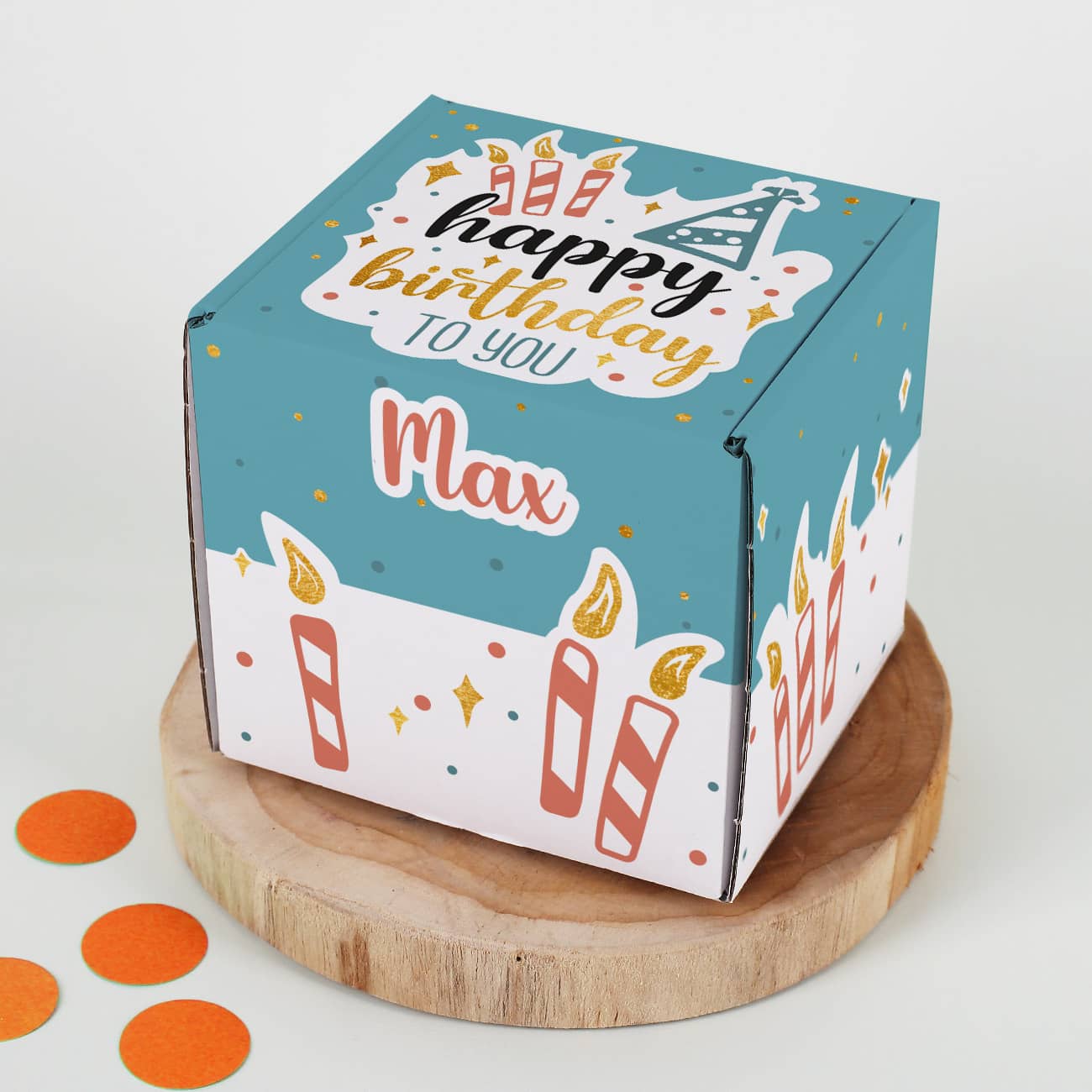 Moderne Verpackung für kleine Präsente zum Geburtstag