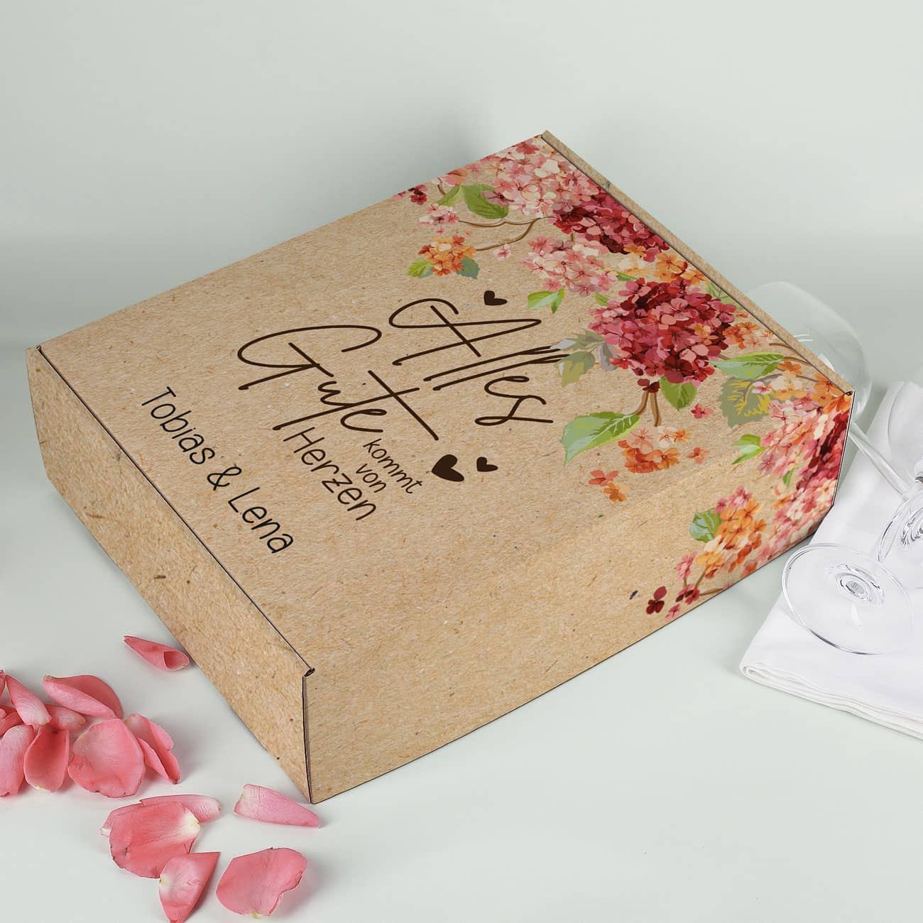 Tolle Präsentbox als ideale Verpackung für Hochzeitsgeschenke