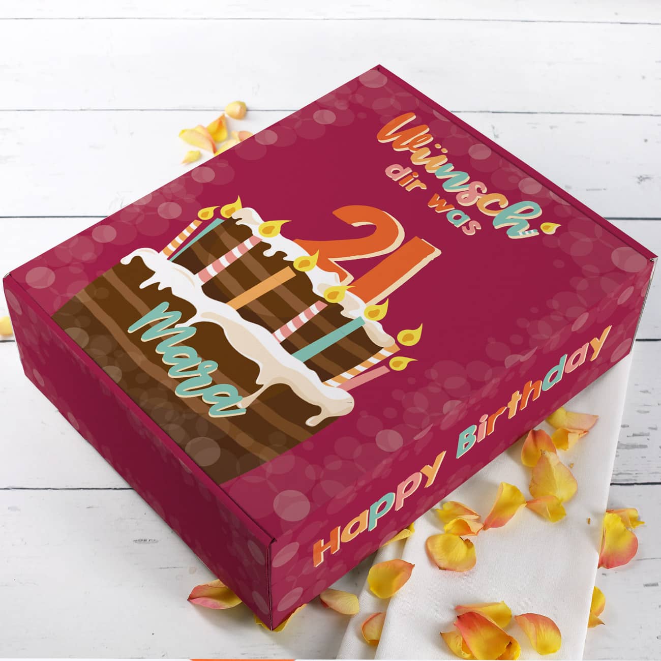 Tolle Box als Geschenkkarton zum Geburtstagsfest
