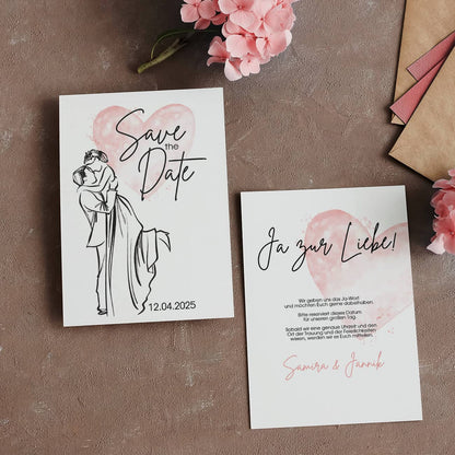 Save the Date Karte mit Datum, Text & Namen personalisiert