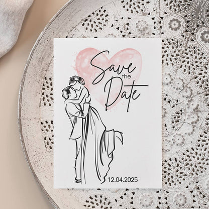 Wunderschöne Save the Date Karten rundum personalisiert
