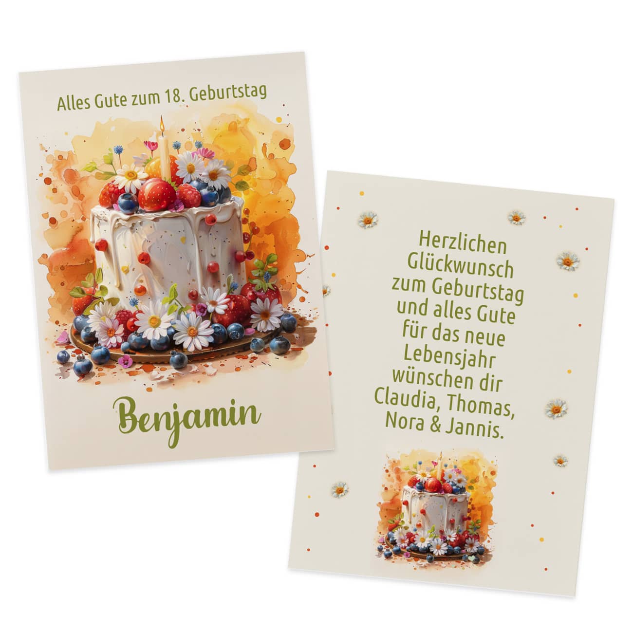 Glückwunschkarte zum Geburtstag