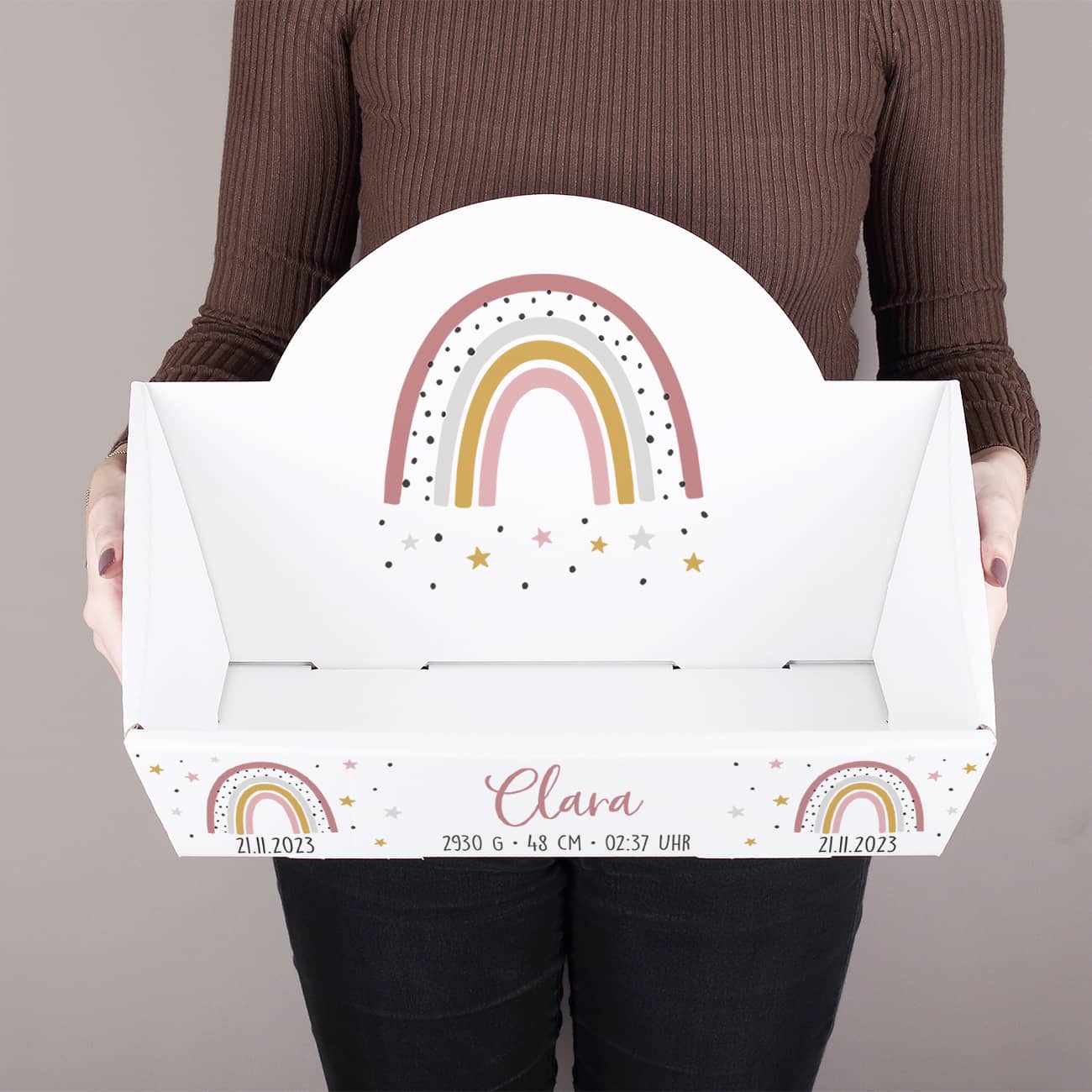 Geschenkkorb Regenbogen zur Geburt