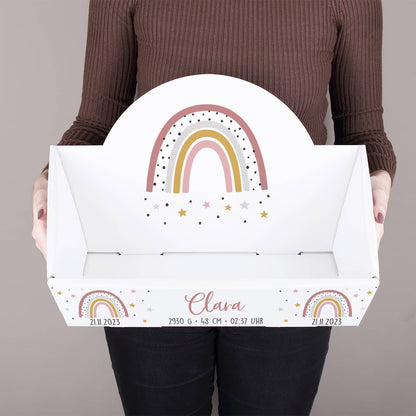Geschenkkorb Regenbogen zur Geburt
