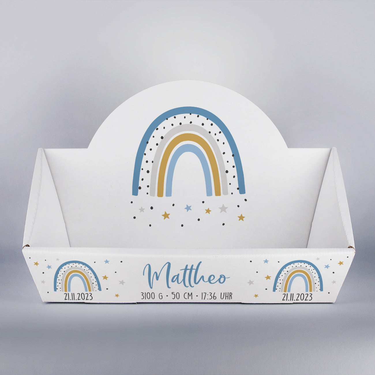 Geschenkkorb Regenbogen zur Geburt