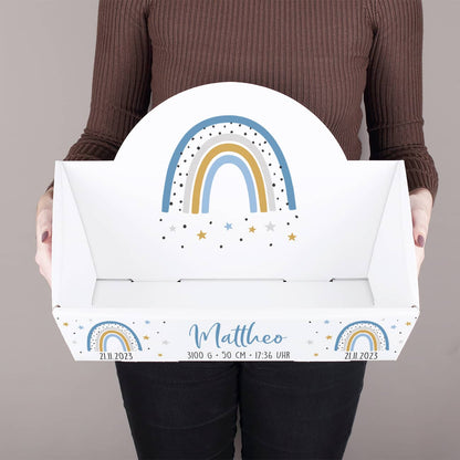 Geschenkkorb Regenbogen zur Geburt