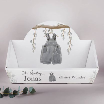 Geschenkkorb zur Geburt mit Personalisierung