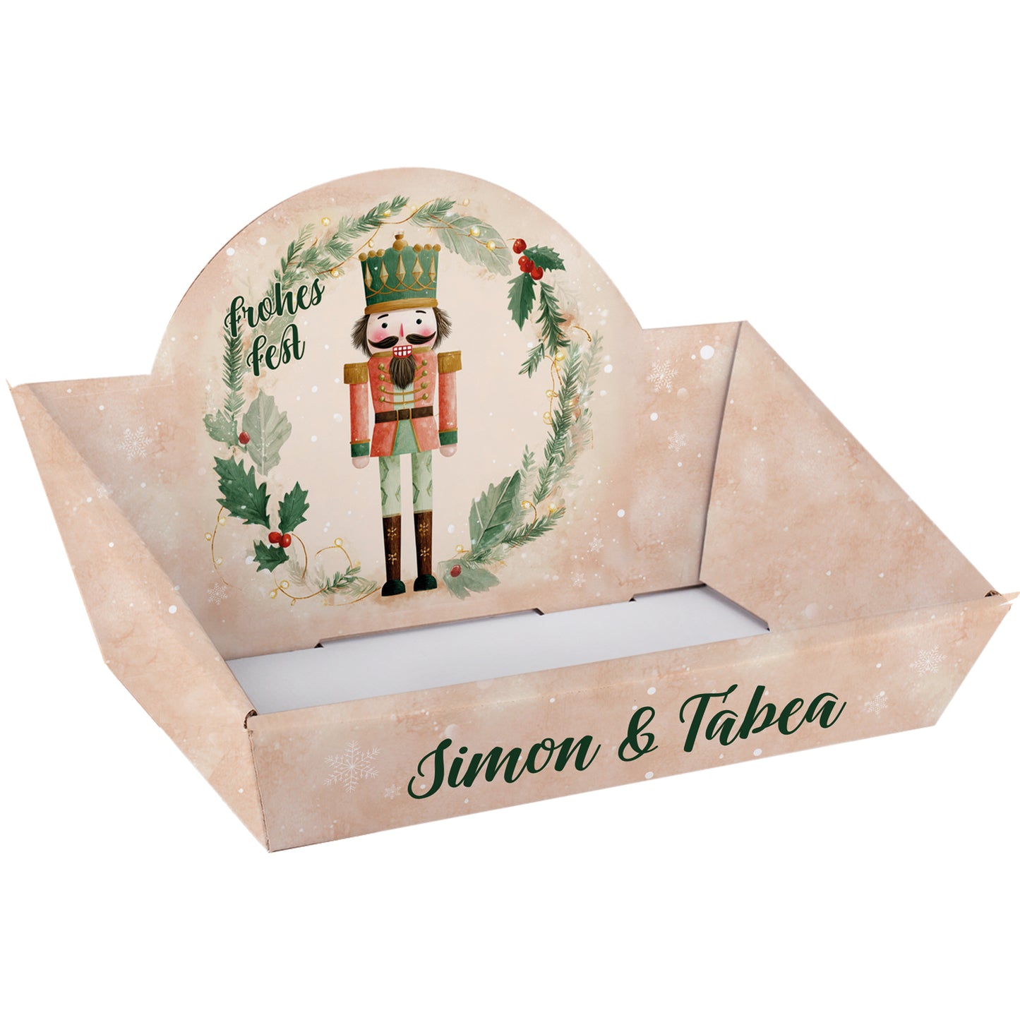 Weihnachts-Geschenkkorb mit Nussknacker und personalisiertem Text