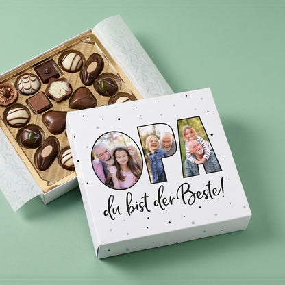 Lindt Pralinen für den besten Opa mit Lieblingsfotos