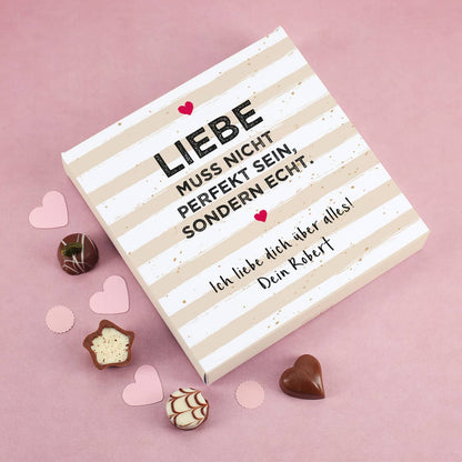 Liebe muss echt sein - 100 g Lindtpralinen zum Valentinstag