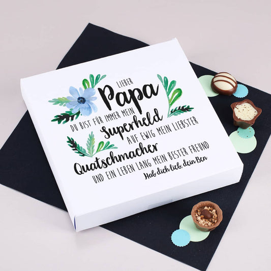 Pralinen für Papa mit wunderschönem Watercolour Design